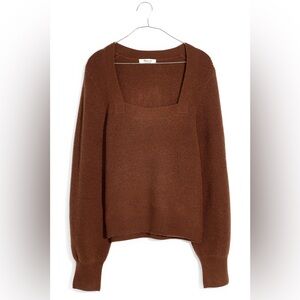 Madewell Brown Square Neck Sweater